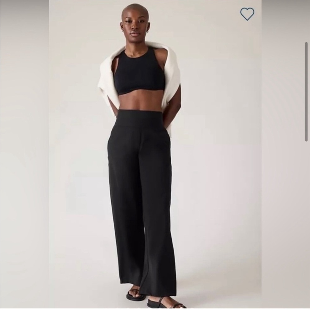 Athleta Black Wide-Leg Pants
